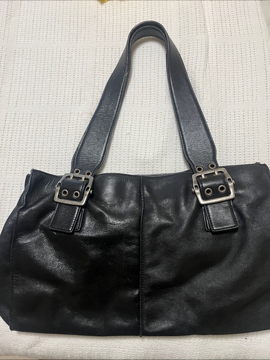 Hype Handbags - Hype Black Shoulder Bag with Silver Buckles